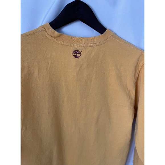 Timberland Boys Yellow Long Sleeve Red "Timberland" Tee - Picture 4 of 9